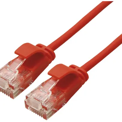 Cavo patch RJ45 ROLINE Slim, cat.6A U/UTP, tondo, rosso, 1.5m 
