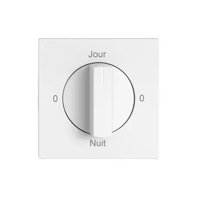 Montageset EDIZIO.liv SNAPFIX® f.Drehschalter m.Griff 0-Jour-0-Nuit ws 