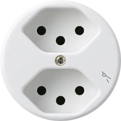 Inserto per presa INC basico 2×tipo 13S bianco 