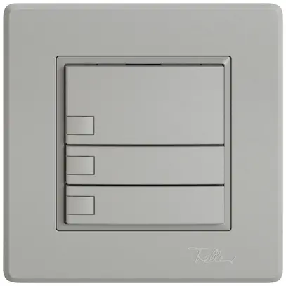 Poussoir universel ENC EDIZIO.liv UNI SNAPFIX® s.LED 3× comm.1T grc 