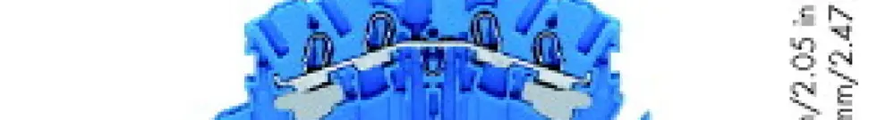 Doppelstock-Reihenklemme WAGO 4L N/N, blau 