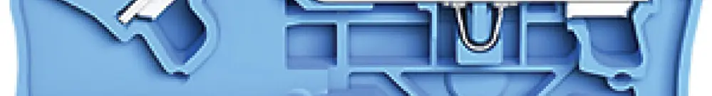 Borne de passage WAGO TopJob-S 2.5mm² 2L bleu série 2102 