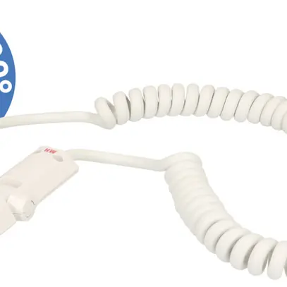 Verlängerungskabel MH T12/T13 180° Td 3×1mm² 4m spiralisiert weiss 