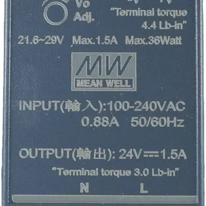Alimentation AMD MEAN WELL HDR-30-24, IN: 85…264VAC, OUT: 24VDC/36W, 2UM 