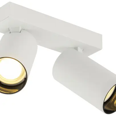 Plafonnier SLV KAMI GU10 2×0…10W 170×125mm blanc/noir 