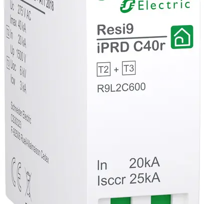 Module enfichable Resi9 iPRD C40r type 2+3 L-N TN-S TT 1 230V 1UM 