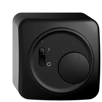 Thermostat d'ambiance AP STANDARDdue noir avec interrupteur 