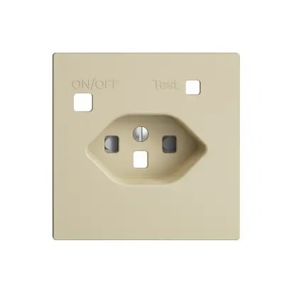 Kit frontale EDIZIOdue per presa FI F, T23, shutter, vanille 