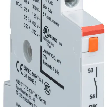 Contatto di segnalazione ABB SK-11, per MS325/MO325, 1Ch+1R, 2A/230VAC, sinistra 