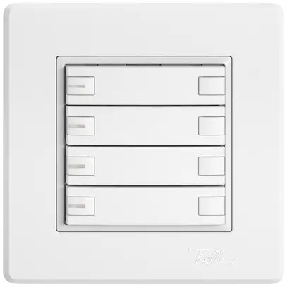 Poussoir KNX RGB ENC EDIZIO.liv SNAPFIX® capteur temp.RGB-LED 4× comm.2T bc 