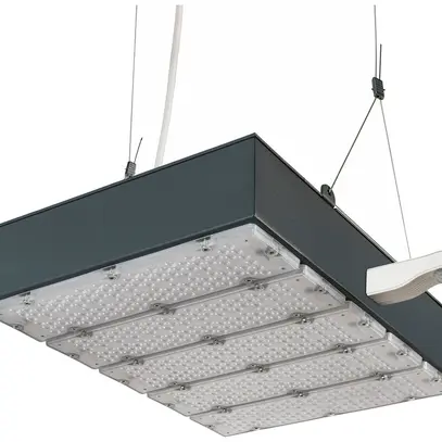 LED-Hallenstrahler Sylvania KubiXx AISLE PIR 140W 24900lm 840 IP65 DIM 440×460 