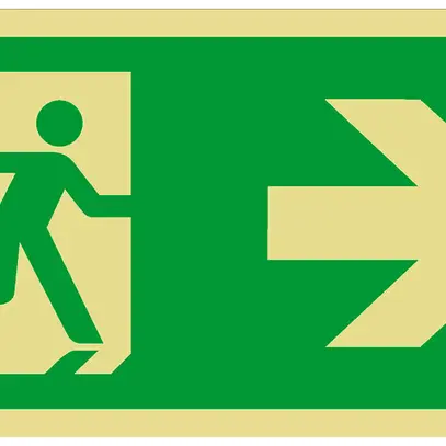 Panneau de signalisation de secours AWAG flèche vers la droite 400mm 