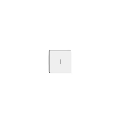 Pulsante 1/4 INC Edue Wiser simbolo l (on) bianco 