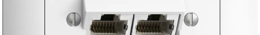 Presa INC 2×RJ45/s 8P sep. EDIZIOdue bianco ITplus 