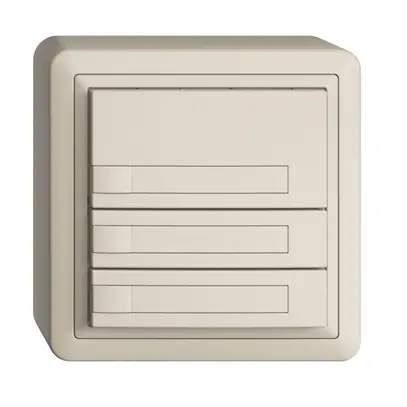 Poussoir KNX RGB AP EDUE, 250mW, s.LED, a.papier, 3×poussoir comm.1×touche crema 
