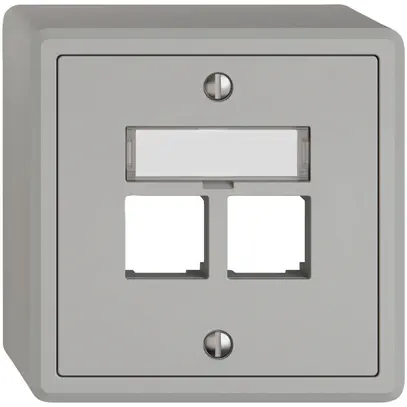 Kit di montaggio AP EDIZIO.liv EASYNET S-One SNAPFIX® destra per 2×RJ45 grc 
