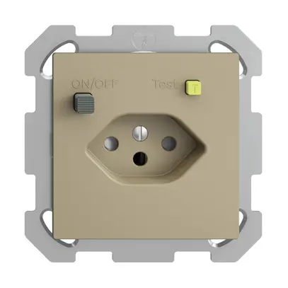 Prise ENC EDIZIOdue T13 FI 30mA FM, shutter, sand 
