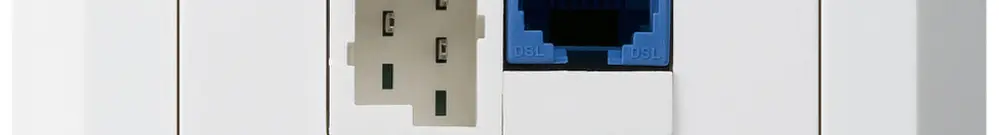 Scatola INC DSL kallysto.line 1×RJ45/1×T+T bianco 