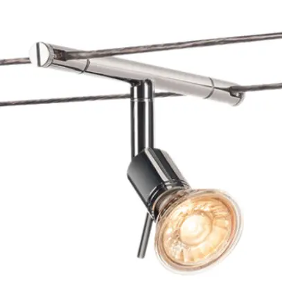 Lampada per corda SLV SYROS per TENSEO, GX5.3 50W IP20 cromo 