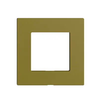 Placca frontale Edue Wiser p.kit d.copertura, s.iscrizione, IP20, 60×60mm, olive 