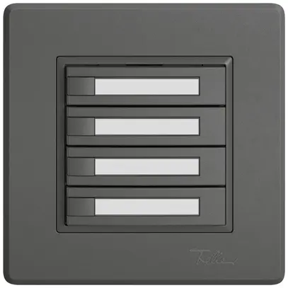 Poussoir universel ENC EDIZIO.liv UNI SNAPFIX® s.LED 4× comm.1T étiqu.grf 
