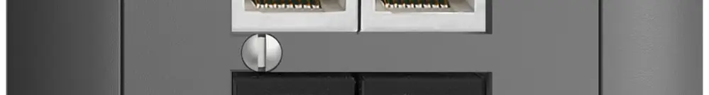 Scatola INC 4×RJ45 2×u/2×s EDIZIOdue R&M swissline grigio scuro 