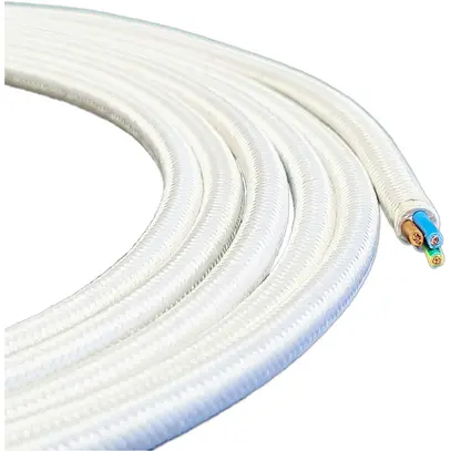 Câble textile Elektrogros TDLR H03VV-F 3×0.75mm² LNPE blanc 50m 