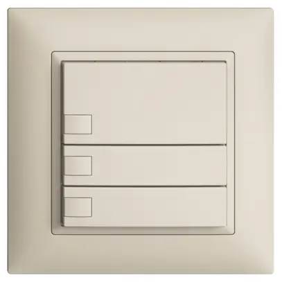 Pulsante KNX RGB INC EDUE FMI, 250mW, s.LED, 3×pulsante, com.1×tasto, crema 