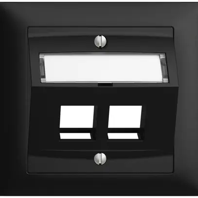 EB-Montageset EDIZIOdue FKE, mit Schrägauslasshaube, für 2×Keystone, schwarz 