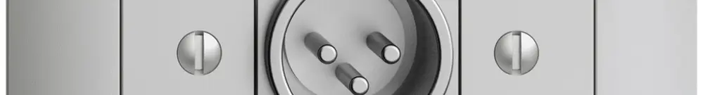 Prise ENC XLR avec fiche EDIZIOdue gris clair 