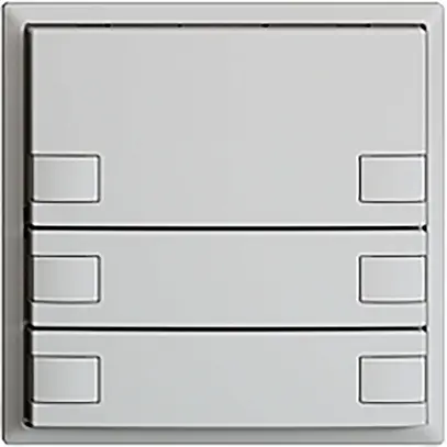 Poussoir ENC KNX 6× EDIZIOdue gris clair RGB sans LED 
