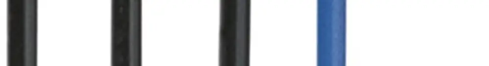 Barra di pontaggio Hager 4L 10mm² L/N distanza guida DIN 125mm nero/blu 