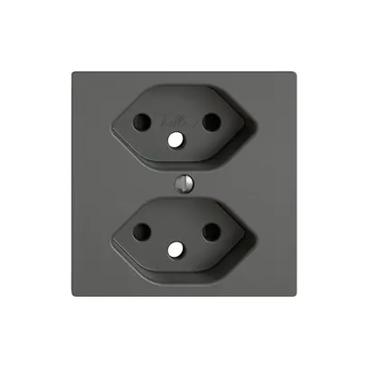 Kit di montaggio EDIZIO.liv SNAPFIX® p.presa 2×T13 c.lente front.shutter grs 