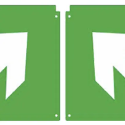 Set di pittogrammi DOTLUX EXITflip freccia diagonale sinistra/destra alto 2pz 