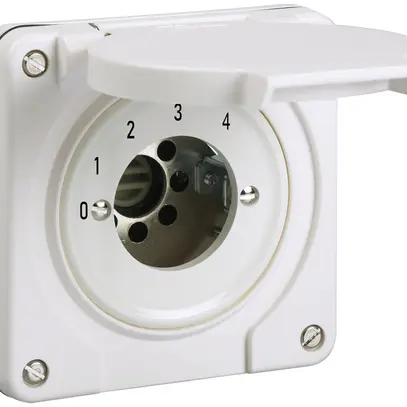 Interruttore graduato INC senza cilindro NEVO 1P, IP55, 0-1-2-3-4, rit.9, bianco 