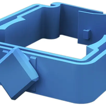Staffa guida cavi Rittal SV 9666.670 35mm materiale sintetico blu 10pz 