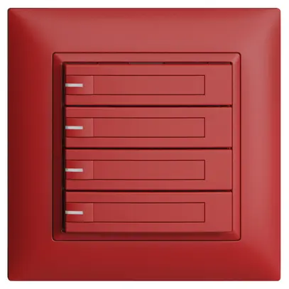 UP-KNX-Taster RGB EDUE FMI, 250mW, m.RGB-LED, m.Papier, 4×Taste, 1×Tastenb., ber 