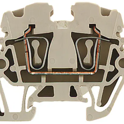 Morsetto di passaggio Weidmüller ZDUA connessione a molla 2.5mm² TS15 beige 