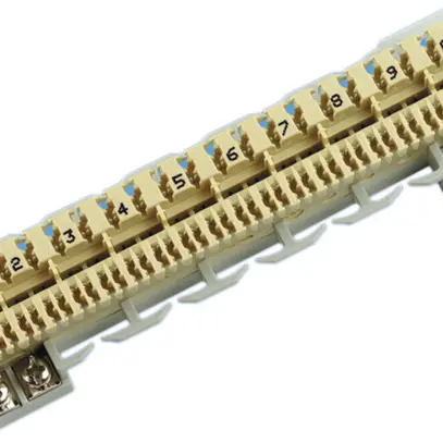 Striscia di sezionamento DM R&M 10DA 2×0.65mm collegamento verso alto 