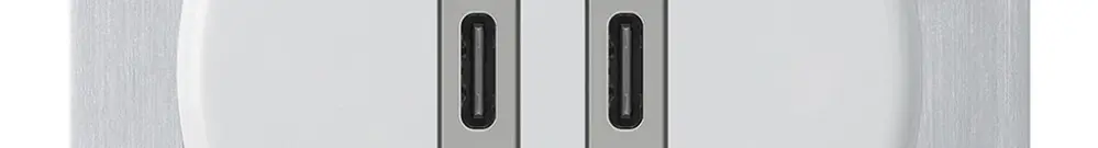 UP-USB-Ladesteckdose Hager basico C-C 20W 5V 77×77mm weiss 