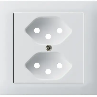 Kit frontale INS Hager kallysto per presa G3 2×tipo 13 telaio a innesto bianco 