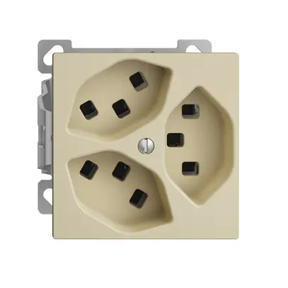 Presa AP EDIZIOdue 3×T23 vanille, interno per combinazione 