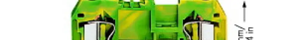 Borne WAGO 2L 4mm² vert/jaune 