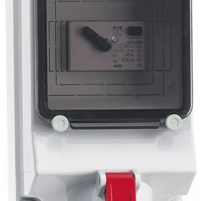 Prise AP Bals CEE Quick-Connect 63A 5P 400V 6h IP44 Ni 7UM FI 63A 300mA 