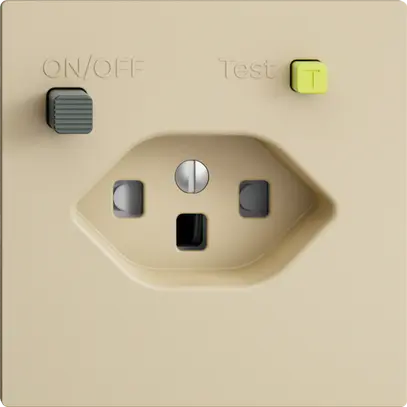 UP-Steckdose EDIZIOdue T23 FI 30mA F, shutter, vanille 
