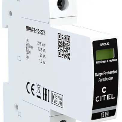 Parafulmine  Citel DAC1-13S-10-275 tipo 1+2, 1-polo 