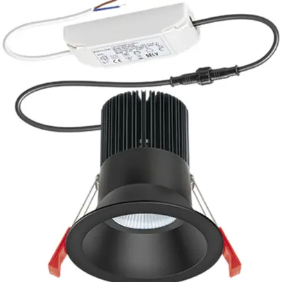 Downlight LED INC ESYLUX STINA 15W 4000K 1150lm Ø109/90mm IP20, noir 