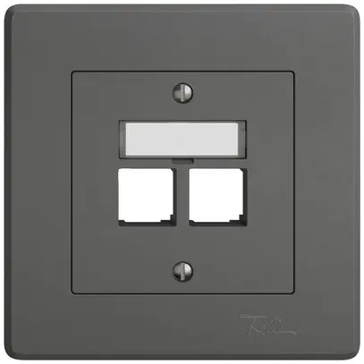 UP-Montageset EDIZIO.liv EASYNET S-One SNAPFIX® gerade 2×RJ45 dgu 