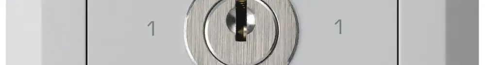 Interruttore rotativo INC kallysto.line 0/1L grigio chiaro con serratura Kaba 8 