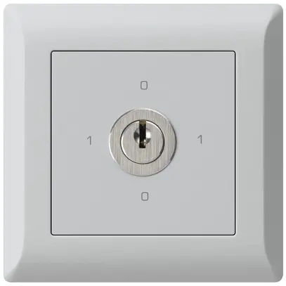 Interruttore rotativo INC kallysto.line 0/1L grigio chiaro con serratura Kaba 8 